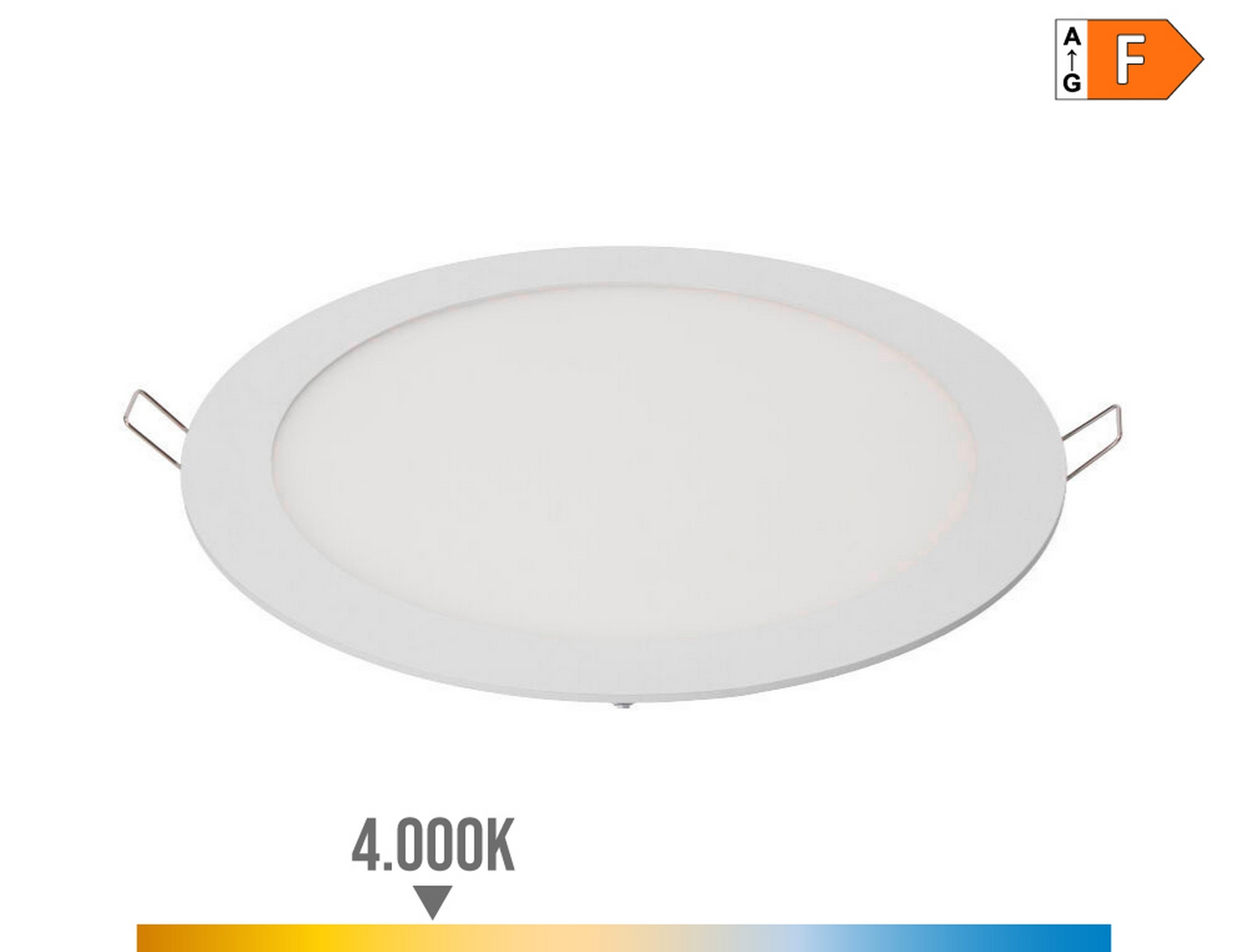 EDM Downlight led empotrable redondo 20 w luz dia 4000 k 1500 lm blanco  22,5 cm