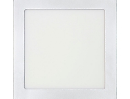 Downlight led superficie cuadrado blanco 20 w 1500 lm 6400 k luz fría 22 x 22 x 3 cm