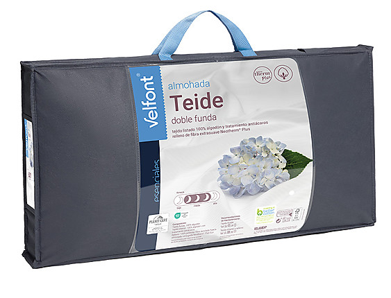 Velfont - Almohada Teide Ribete Velfont doble funda. Firmeza Media