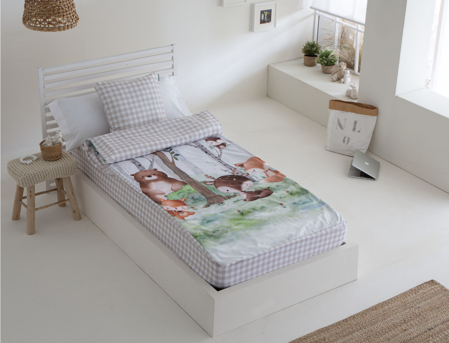 Confecciones Paula Saco nórdico 100% Algodón Forest