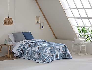 Confecciones Paula - Edredón bouti Planet doble relleno (200 gr)