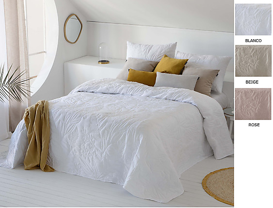 FunDeco - Bouti Mireya con funda/s de cojín color Blanco, Beige o Rosé