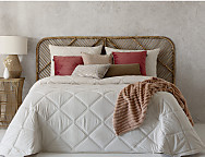Edredón conforter Caroline con funda/s de cojín color Blanco, Beige, Gris o Nude