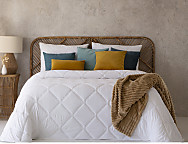 Edredón conforter Caroline con funda/s de cojín color Blanco, Beige, Gris o Nude