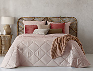 Edredón conforter Caroline con funda/s de cojín color Blanco, Beige, Gris o Nude