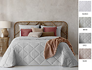 Edredón conforter Caroline con funda/s de cojín color Blanco, Beige, Gris o Nude