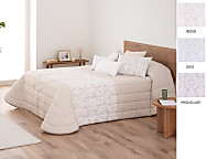 Edredón Sherpa Jacquard Cristobal con fundas de cojín color Beige, Maquillaje o Gris