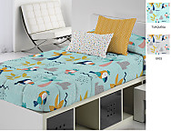 Edredón ajustable Aloha A color Gris o Turquesa