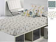 Edredón ajustable Bas A color Beige o Verde agua