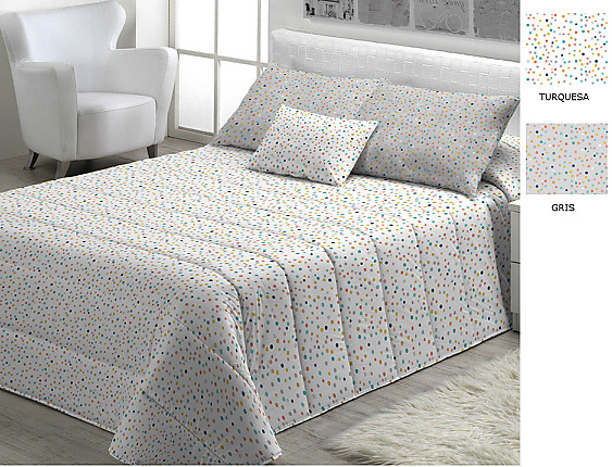 Cañete - Edredón o Conforter Moku A color Gris o Turquesa