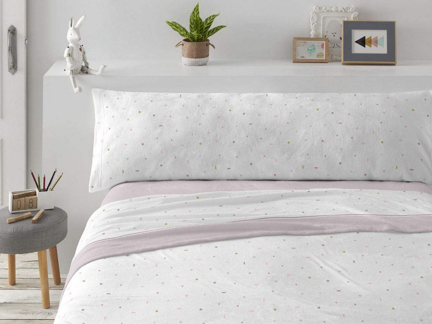 Burrito Blanco Juego de cama invierno Coralina 997 color Lavanda Oferta hasta fin de existencias