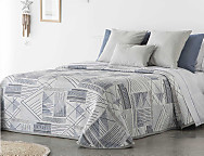 Colcha Jacquard Vorey color Azul, Granate o Gris
