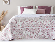 Colcha Jacquard Lorba color Azul, Beige o Rosa