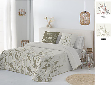 JVR - Edredón 240gr 100% algodón Anna color Beige o Teja