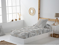 Edredón ajustable 100% Algodón Delhi color Beige o Gris