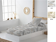 Edredón ajustable 100% Algodón Delhi color Beige o Gris