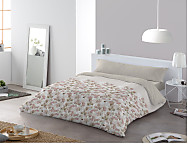 Funda nórdica 100% algodón Flora color Rosa o Turquesa