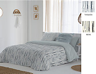 Funda nórdica 100% algodón Nepal color Beige o Turquesa