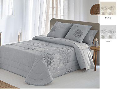 JVR - Edredón 240gr 100% algodón Terra color Beige o Gris