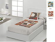 Edredón ajustable 100% Algodón Vita color Azul o Naranja