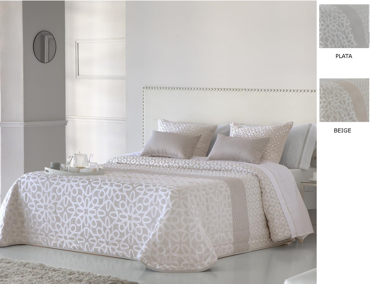 JVR Bouti Jacquard Atenas color Beige o Plata