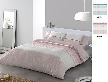 JVR - Funda nórdica Bombay color Azul o Rosa