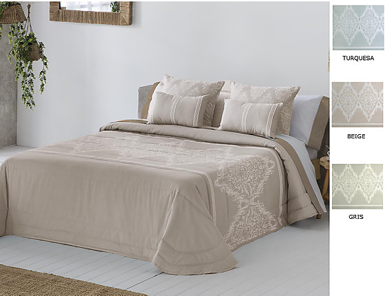 JVR - Bouti Jacquard Idalia color Beige, Gris o Turquesa