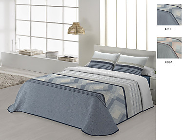 JVR - Colcha Bouti Colman color Azul o Rosa