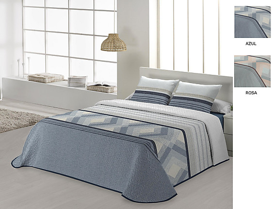JVR - Colcha Bouti Colman color Azul o Rosa