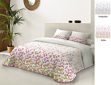 JVR - Edredón Conforter Nórdico Helen color Rosa o Turquesa