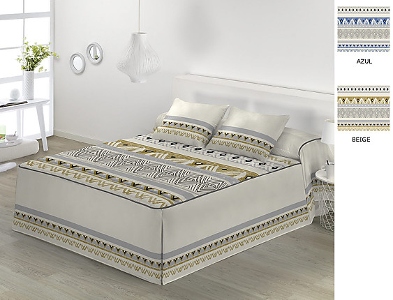 JVR - Colcha Edredón Bambú color Azul o Beige