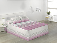 Colcha Edredón Niza color Rosa o Turquesa