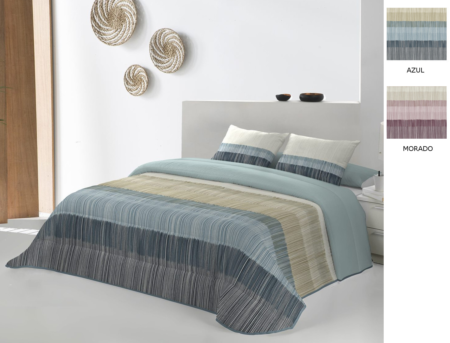 JVR Edredón Conforter Nórdico Tineo color Azul o Morado