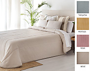 Colcha bouti Jacquard Nido 60gr color Beige, Mostaza, Rosa o Turquesa