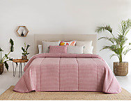 Colcha bouti Jacquard Nido 60gr color Beige, Mostaza, Rosa o Turquesa