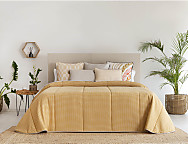 Colcha bouti Jacquard Nido 60gr color Beige, Mostaza, Rosa o Turquesa