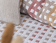 Colcha Jacquard reversible Cox color Azul o Beige