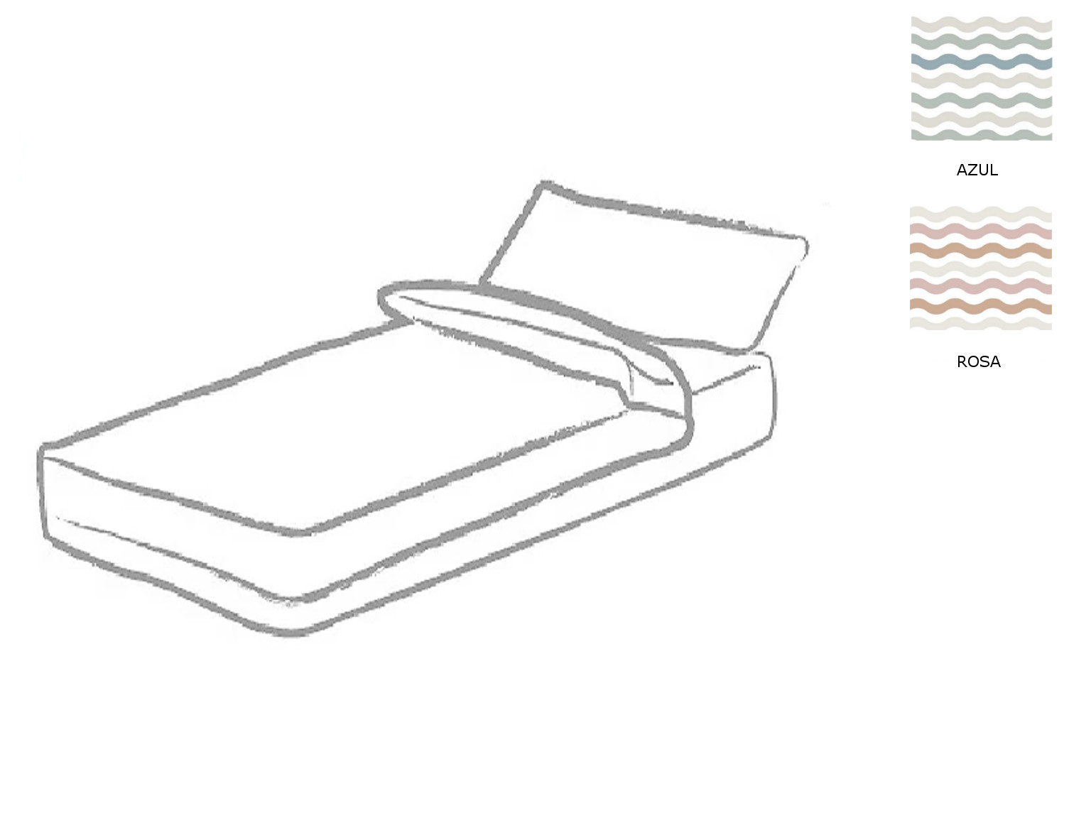 Confecciones Paula Saco nórdico Dunas color Nude o Turquesa