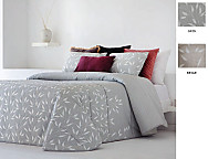 Edredón Jacquard Cartes con fundas de cojín color 01 Gris o 02 Beige