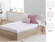 Edredón Ajustable Grafico color Beige, Rosa o Turquesa