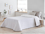 Edredón bouti Grafico doble relleno (200 gr) color Beige, Rosa o Turquesa