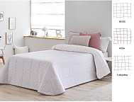 Edredón bouti Grafico doble relleno (200 gr) color Beige, Rosa o Turquesa