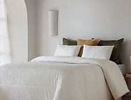 Edredón Jacquard Laredo con funda/s de cojín color 01 Blanco