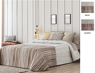 Confecciones Paula - Edredón bouti Loja doble relleno (200 gr) color Beige o Caldera