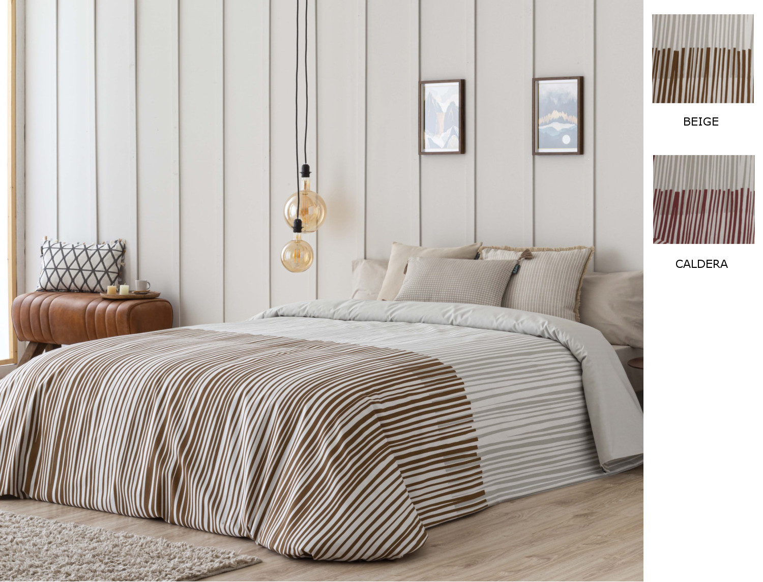 Confecciones Paula Funda nórdica Loja color Beige o Caldera