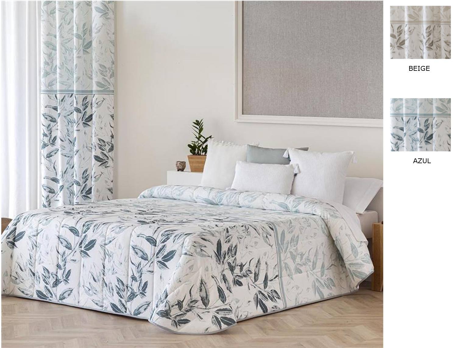 Confecciones Paula Edredón bouti Zamora doble relleno (200 gr) color Azul o Beige