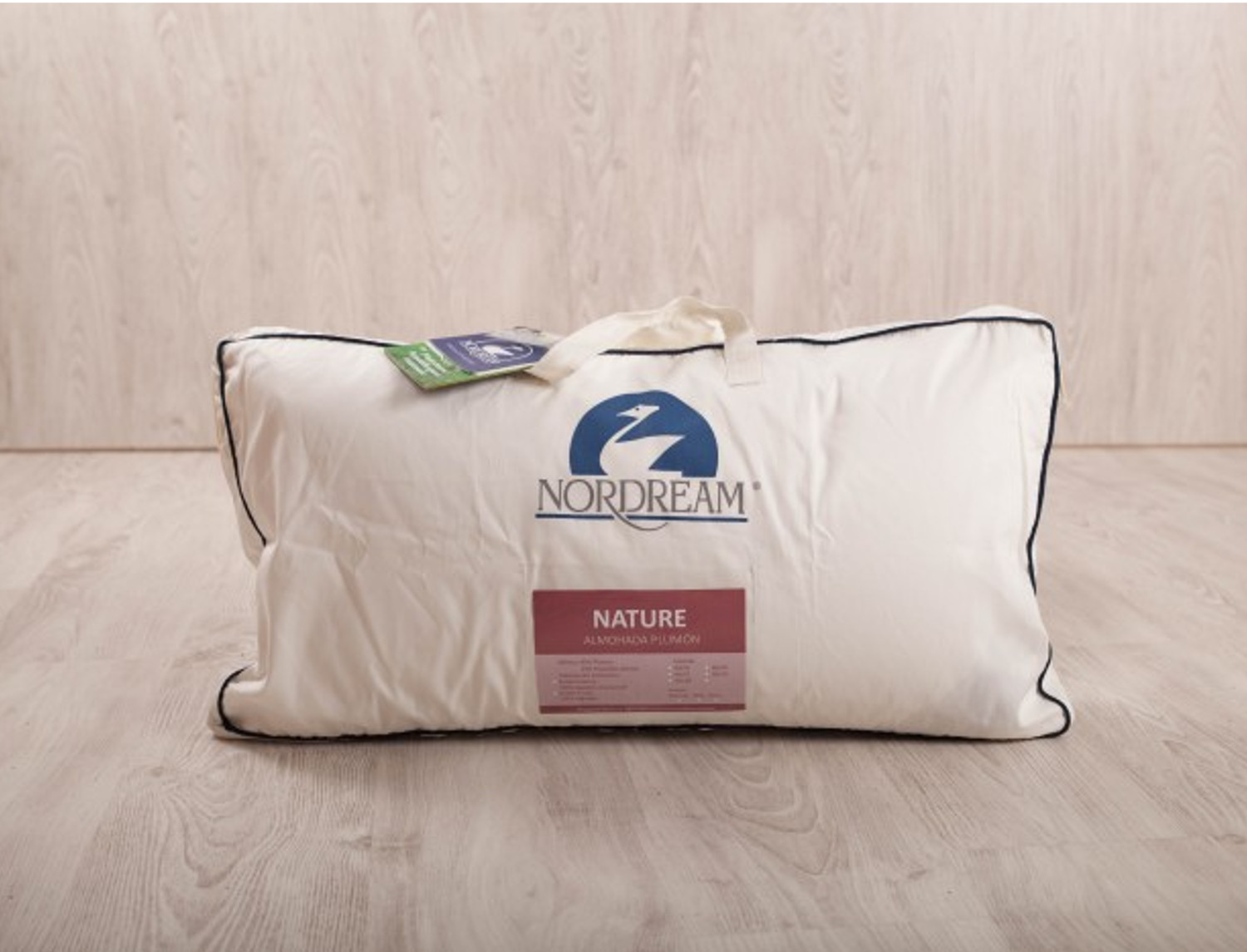 Nordream Almohada plumón Nature Mini. Doble funda. Densidad Baja