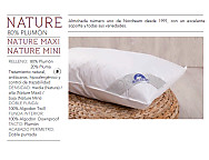 Almohada plumón Nature Mini. Doble funda. Densidad Baja