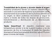 Almohada plumón Nature Mini. Doble funda. Densidad Baja