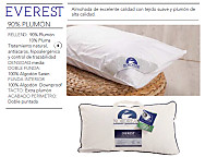 Almohada plumón Everest. Doble funda. Densidad Media
